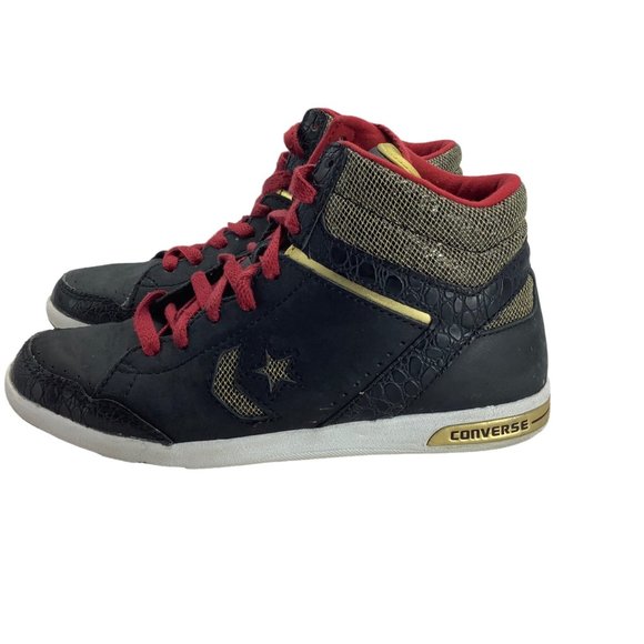 CONVERSE Lady Weapon Basketball Sneakers Women 6 Black Leather Style #514517 - Picture 3 of 6